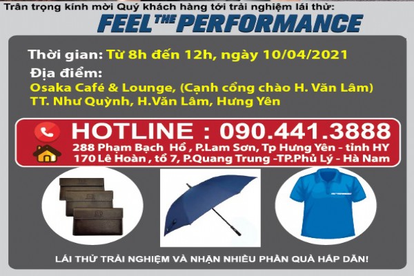 Rộn ràng những ngày tháng 04/2021 với các chương trình “𝐅𝐞𝐞𝐥 𝐓𝐡𝐞 𝐏𝐞𝐫𝐟𝐨𝐫𝐦𝐚𝐧𝐜𝐞”  tại Hưng Yên