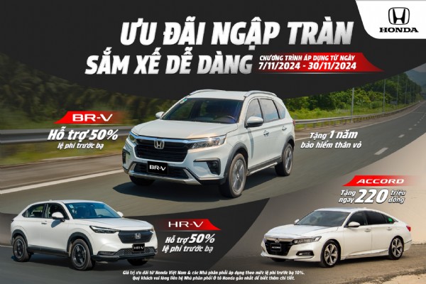 Ưu đãi ngập tràn - Sắm xế dễ dàng tháng 11