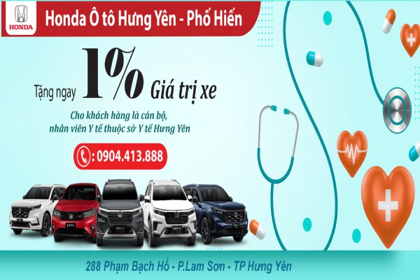 Ngày27/2 - Tặng ngay 1% giá trị xe cho Nhân viên Y tế