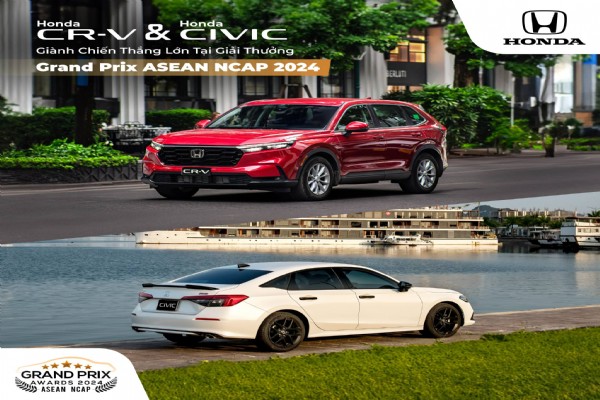 Honda CR-V & Honda Civic Giành Chiến Thắng Lớn Tại Giải Thưởng Grand Prix ASEAN NCAP 2024