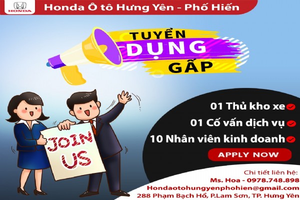 TUYỂN DỤNG THÁNG 9.2024