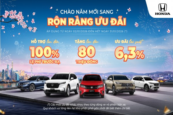 CHƯƠNG TRÌNH KHUYẾN MẠI THÁNG 1.2026 - CHÀO NĂM MỚI RỘNG RÀNG ƯU ĐÃI